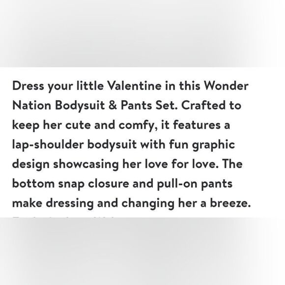 Nwt Valentine's Day Girl's Outfit - Picture 7 of 7